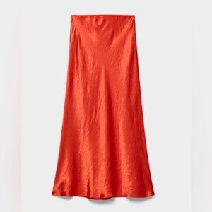 NWT Aritzia poppy red babaton satin slip skirt 2